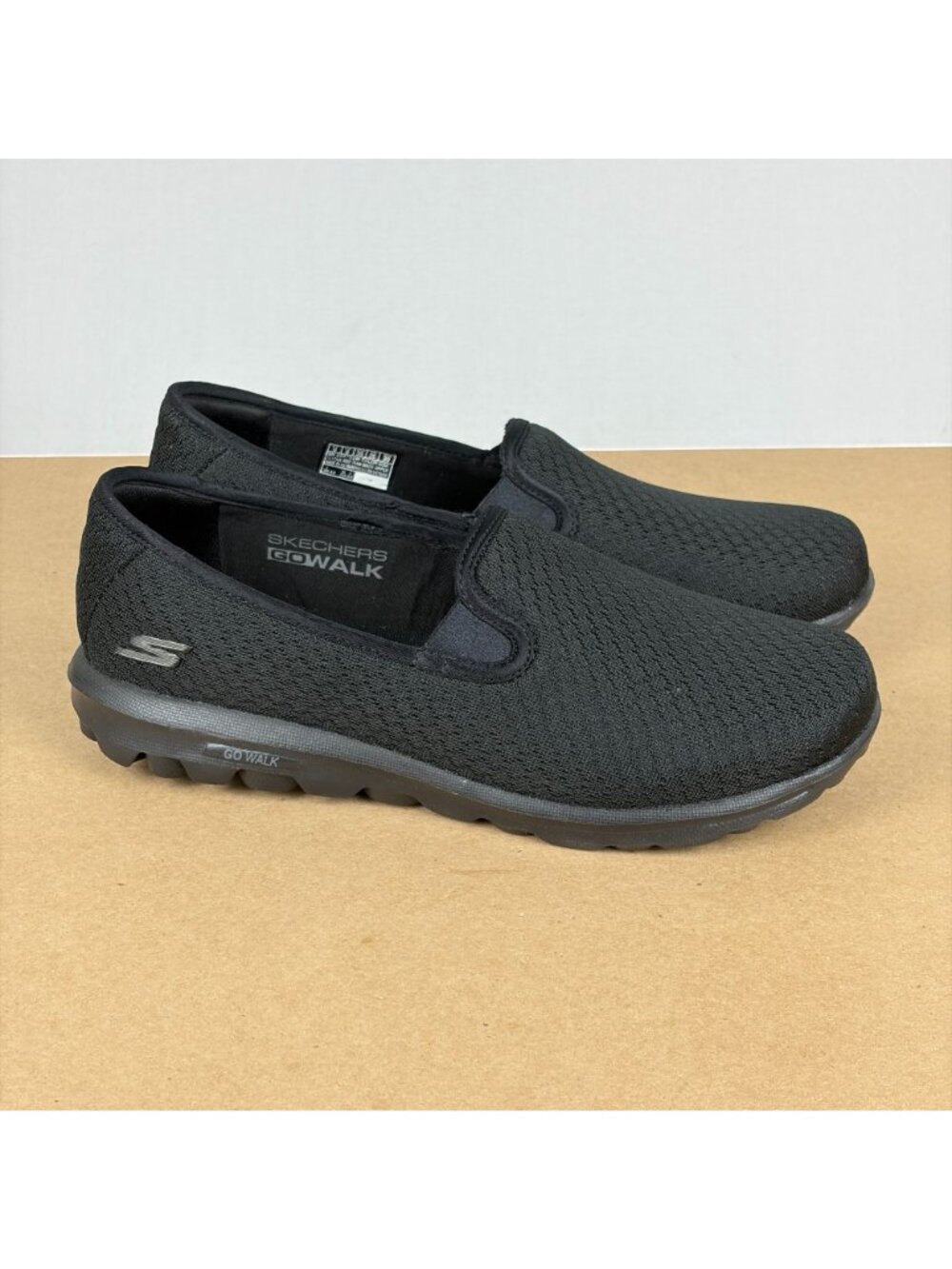 Skechers Go Walk Lite Sweet Gal Slip On Sneakers Womens 9 Wide Black Goga Mat - Picture 3 of 10